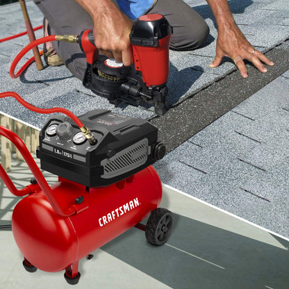 Air Compressor – 10 Gallon – 175 PSI Max – 1.8 HP – Oil-Free – Quiet Shop Compressor – 4.0 CFM @ 90 PSI – Portable Garage Air Tool