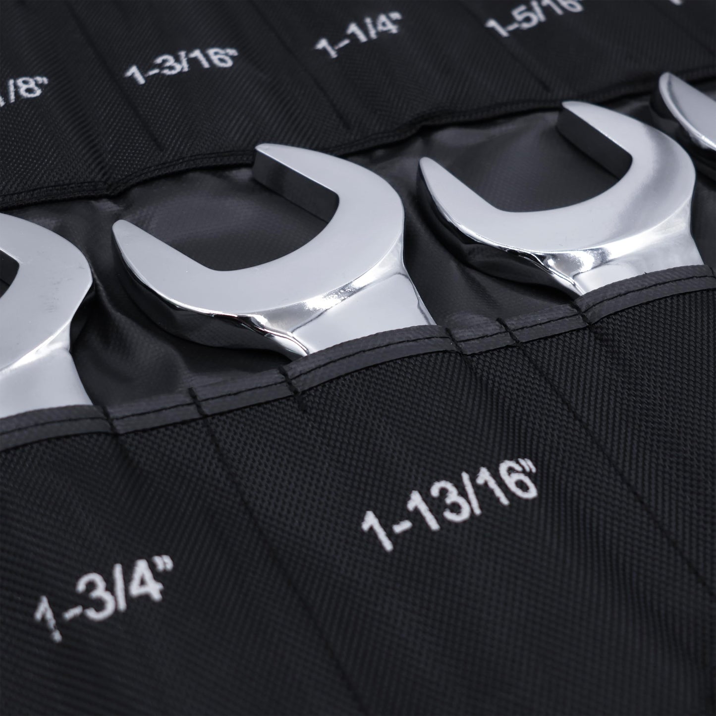 Jumbo Service Wrench Set – 21PCS SAE – 3/4"–2" – Chrome Vanadium Steel – Chrome Plated – Heavy Duty Wrenches – Storage Pouch